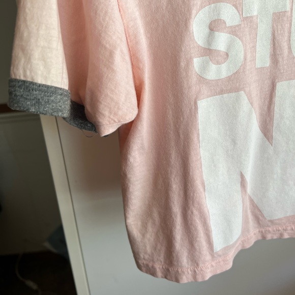 Stussy Oversized Crop Top Boxy Ringer Tee - Picture 3 of 5